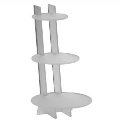 Frosted 13" 3 Shelf Knock Down Display