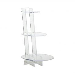 Clear 13" 3 Shelf Knock Down Display