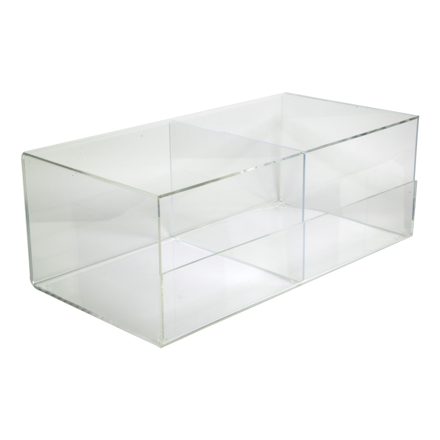 Acrylic Stackable 2Bin Display shopPOPdisplays