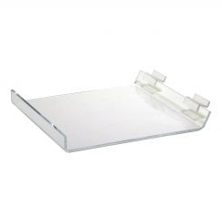 Acrylic Slatwall Slanted Shelf - 10"