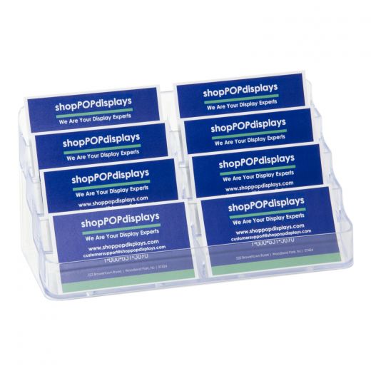 (6) Plastic 8 Pocket Business Card Holder - Per Unit