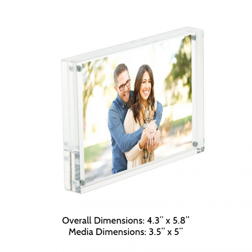 Clear Acrylic Picture Photo Magnetic Frame 3.5"' X 5" 