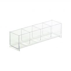 Small Acrylic 4 Compartment Dump Bin