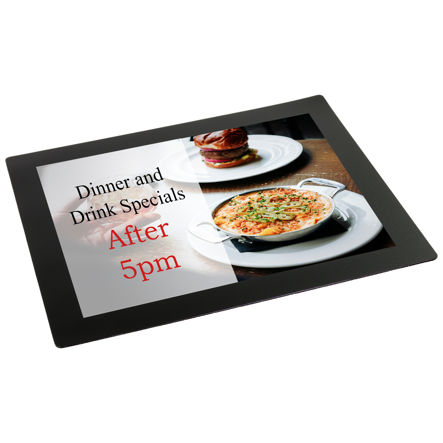 Black Counter Mat with Insert 8.5" x 11" shopPOPdisplays