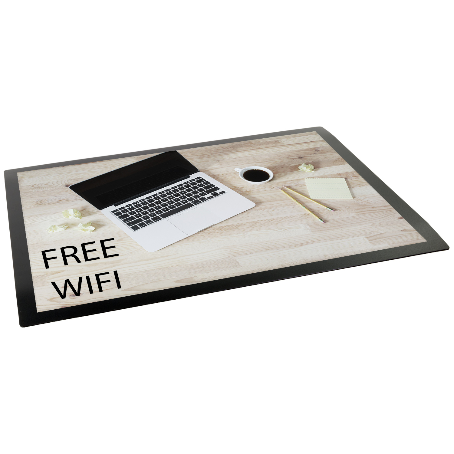 Black Counter Mat with Insert 18" x 24" shopPOPdisplays