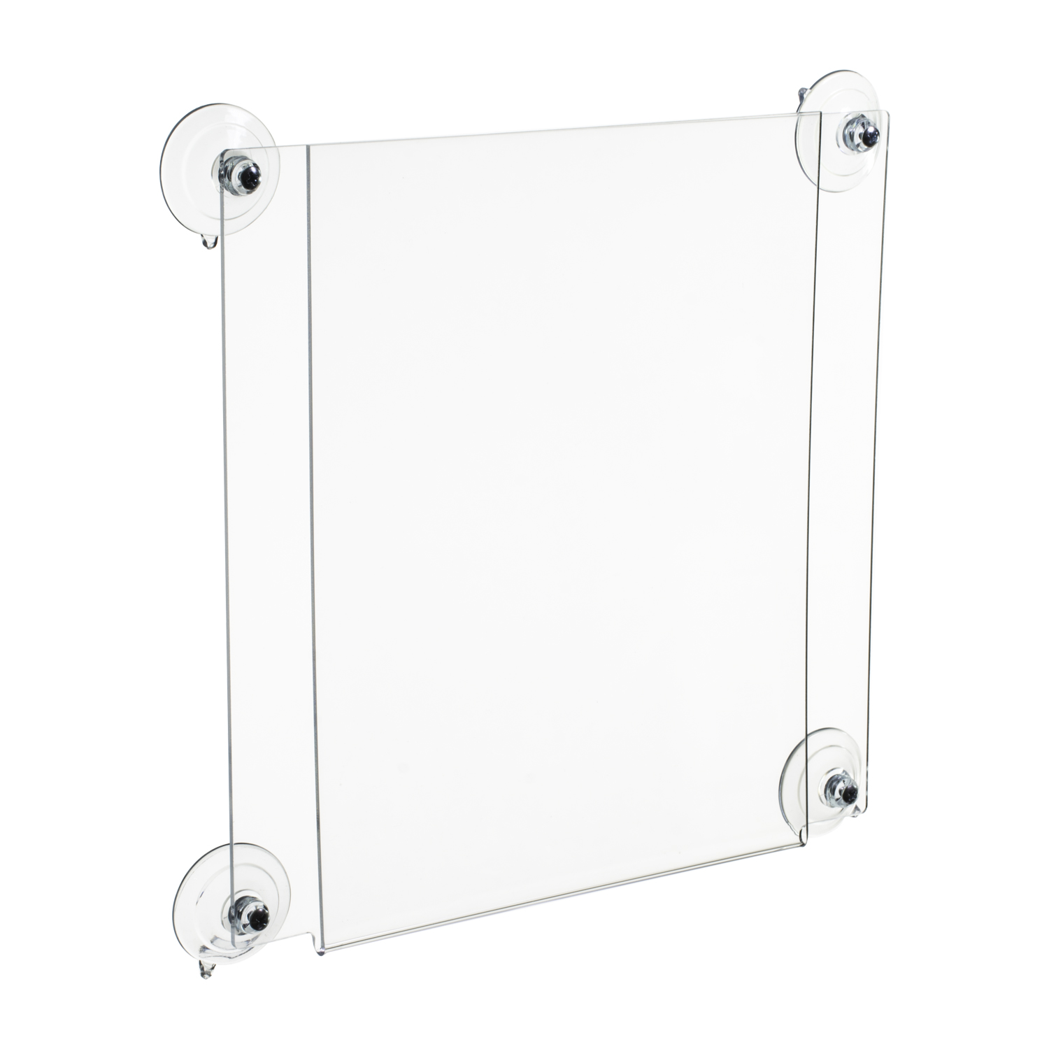 8.5 x 11 Acrylic Window Sign Holder with Suction Cups