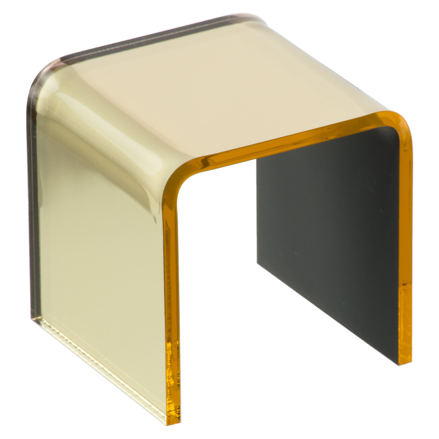 Gold Mirrored Acrylic U Shaped Riser 4" x 4" x 4" Plastic Display