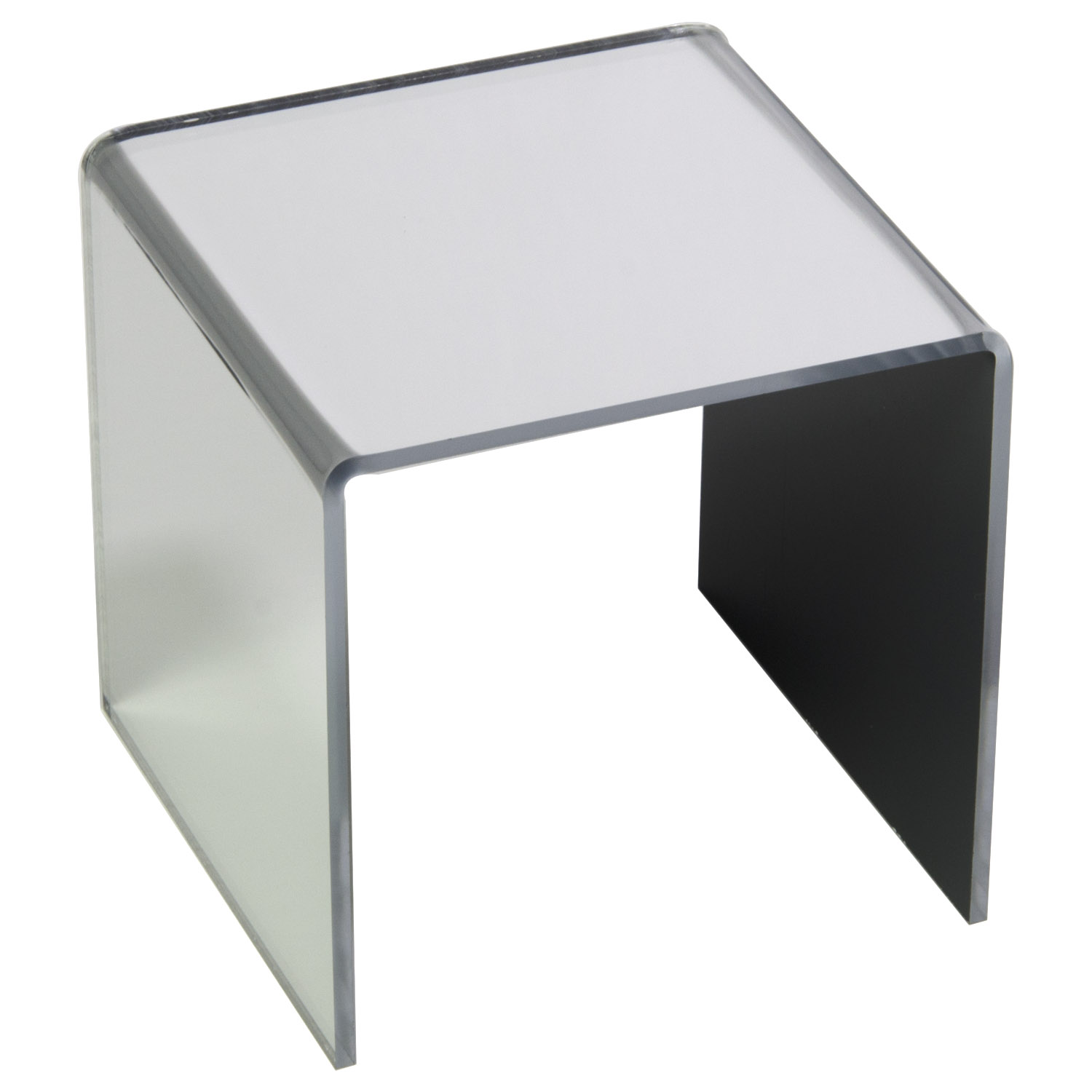 Mirrored Acrylic U Shaped Riser 12" x 12" x 12" Plastic Display