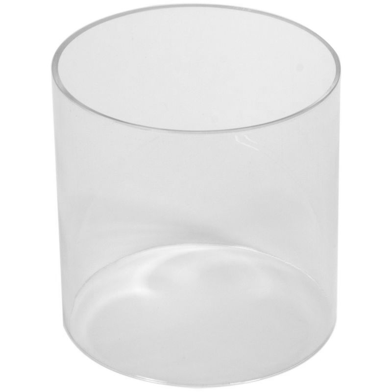1" H x 4” D Clear Acrylic Cylinder Display Riser w/Mirror Top 