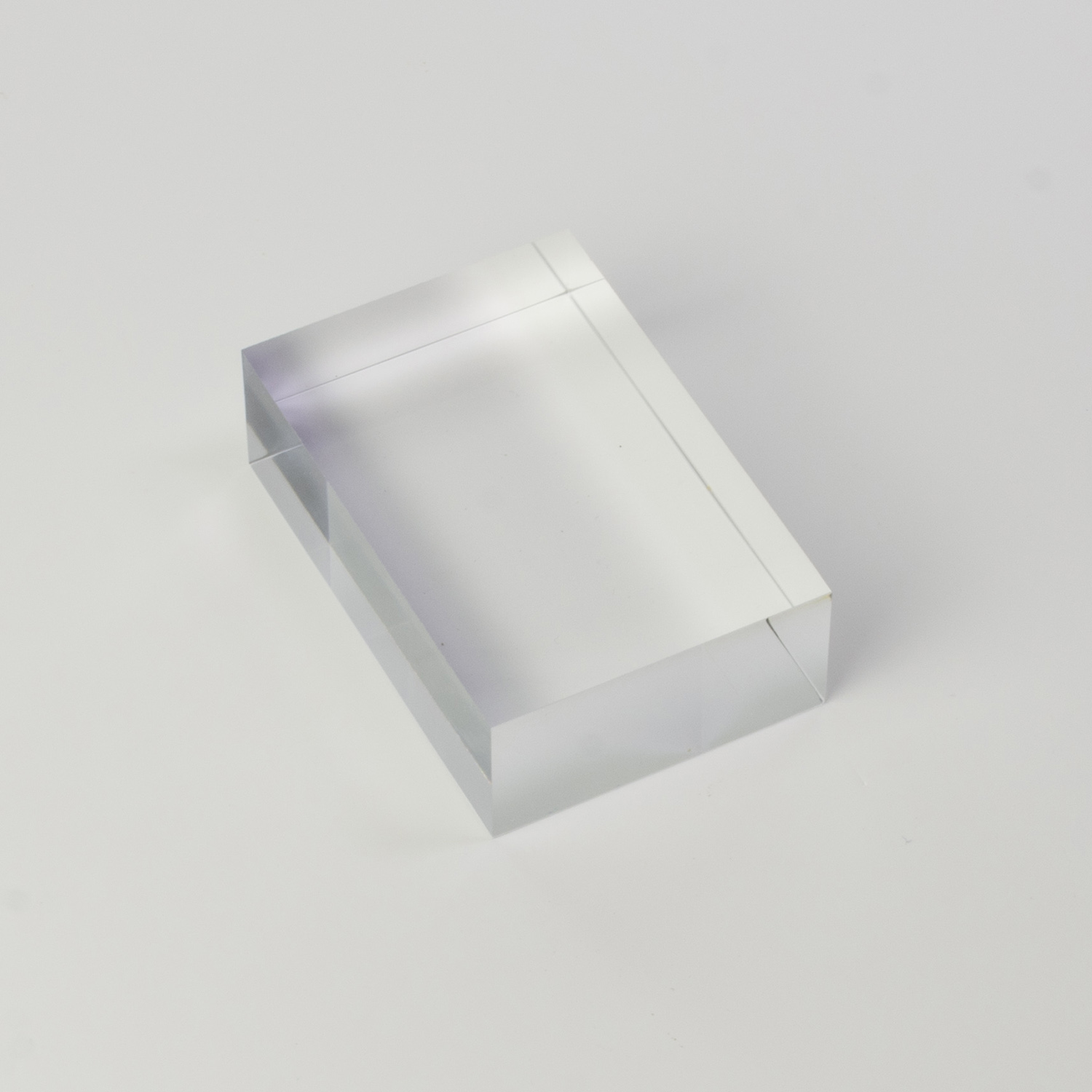 Solid Clear Acrylic Block 2" x 3" x 1" Thick Buy Acrylic Displays