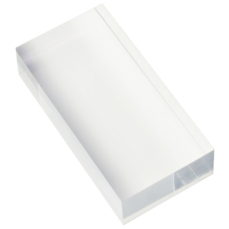 Solid Clear Acrylic Block 2" x 4" x 1" Thick Plastic Display