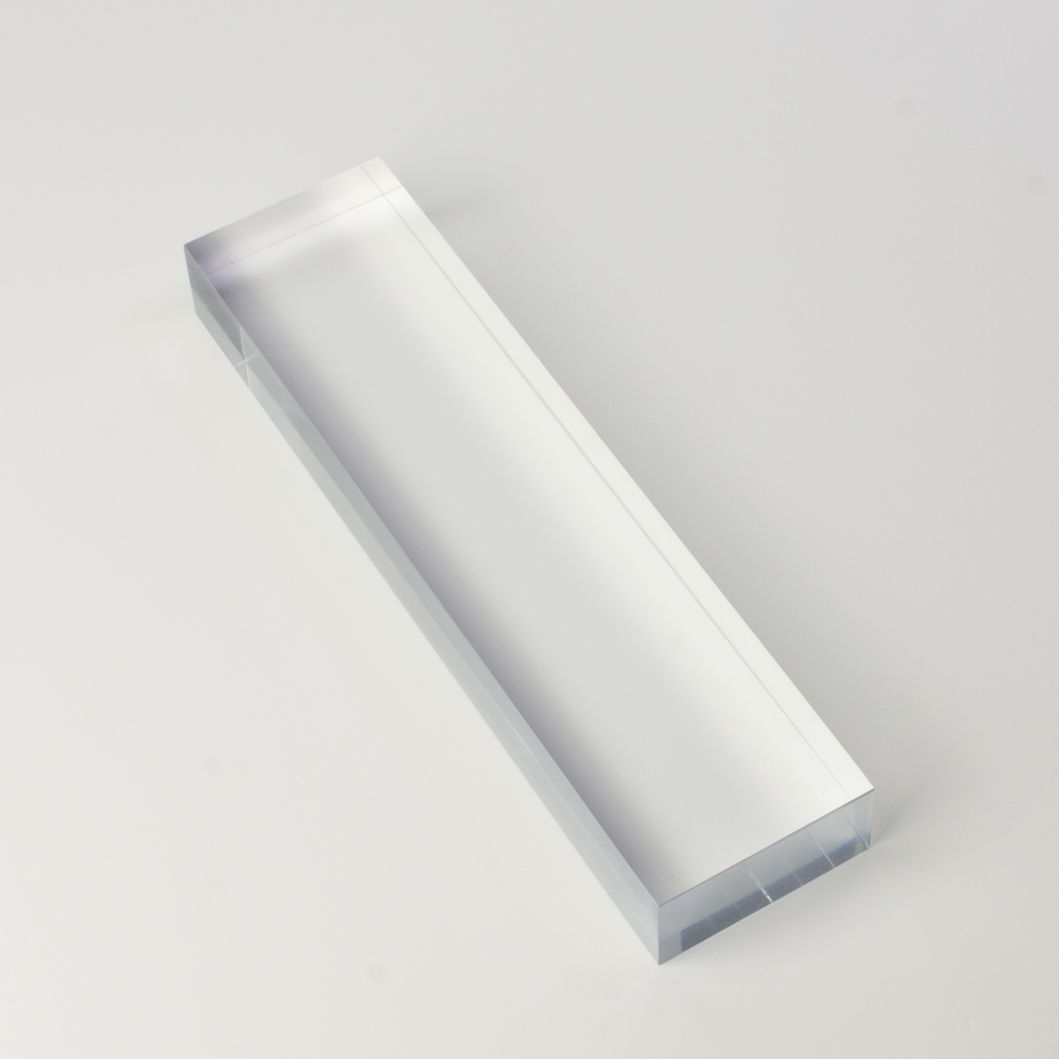 Solid Clear Acrylic Block 2" x 8" x 1" Thick Buy Acrylic Displays