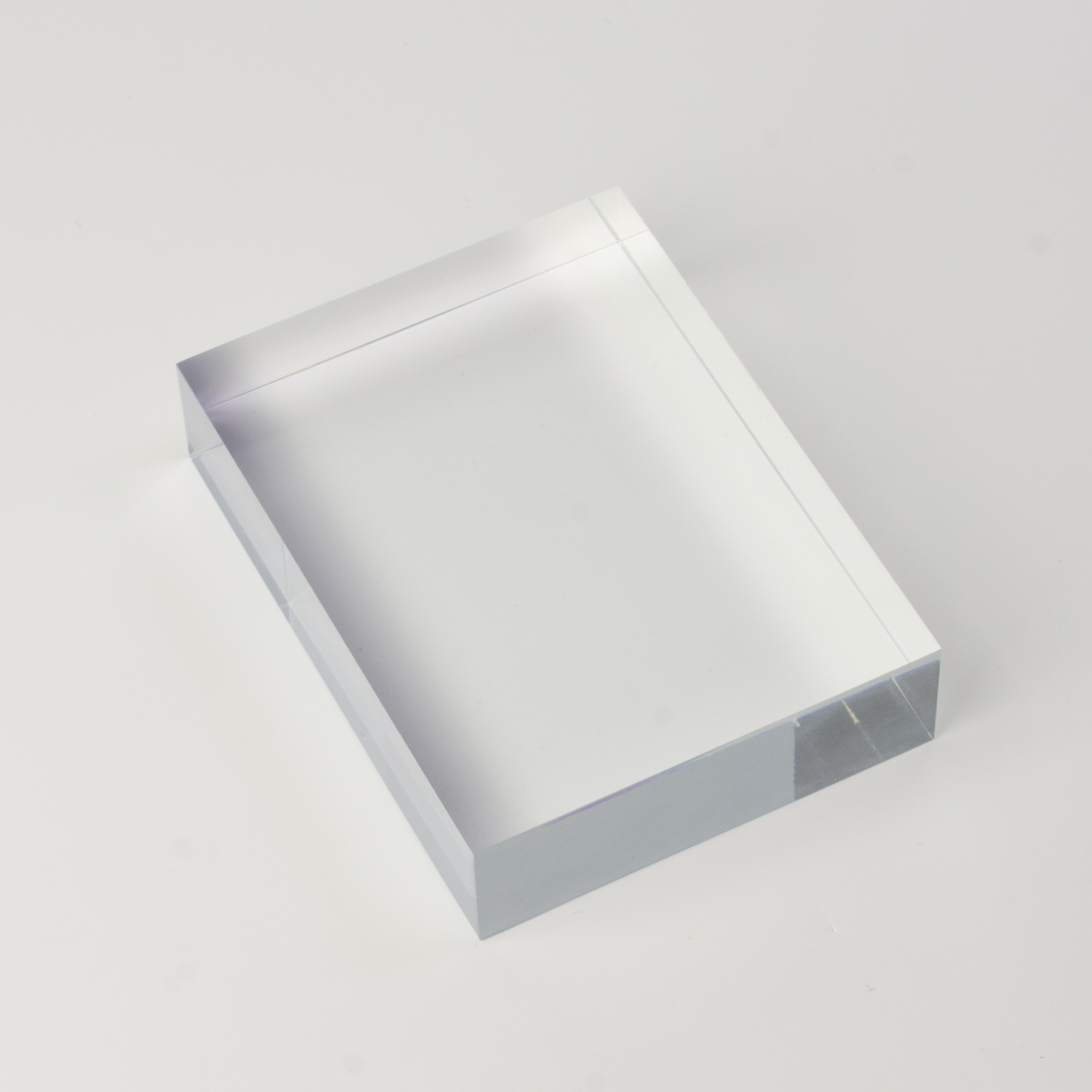 Solid Clear Acrylic Block 3" x 4" x 1" Thick Buy Acrylic Displays