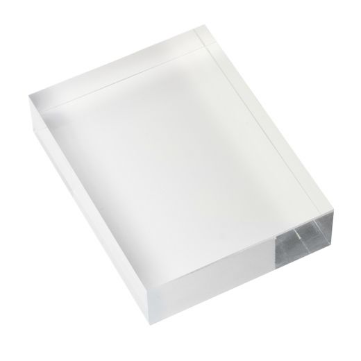 Solid Clear Acrylic Block - 3 x 4 x 1 Thick - Plastic Display