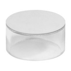 2" H x 6" Diameter Acrylic Cylinder Mirrored Top Riser