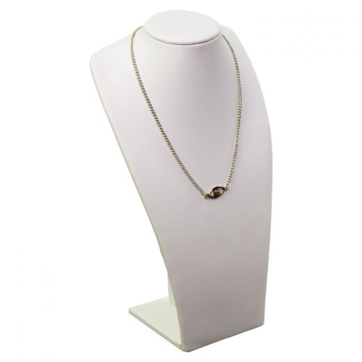 White Tall Bust Necklace Display