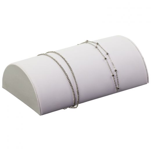 White Half Round Bracelet Display