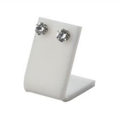 Short White Single Pair Earring Display