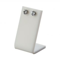 Tall White Single Pair Earring Display