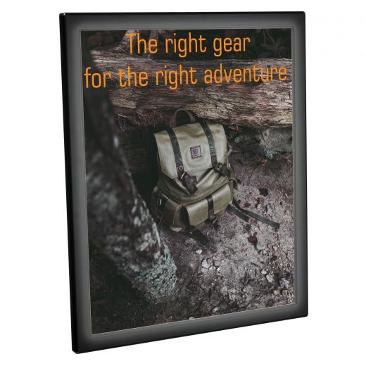 16 X 20 Snap Frame Led Light Box Black Acrylic Displays