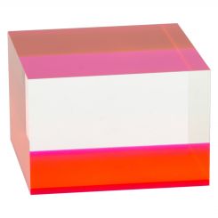 Fluorescent Pink Accent Solid Block Riser 2.125" x 3" x 3"