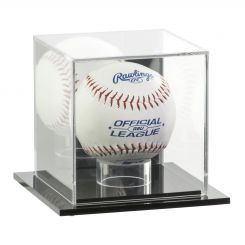 SM SunniMix Baseball Display Case UV Protected Acrylic Clear and Square Baseball Display Holder Memorabilia Display Box for Official Size Baseball 