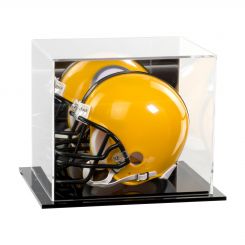 Acrylic Mini Football Helmet Display Case with Mirror Back