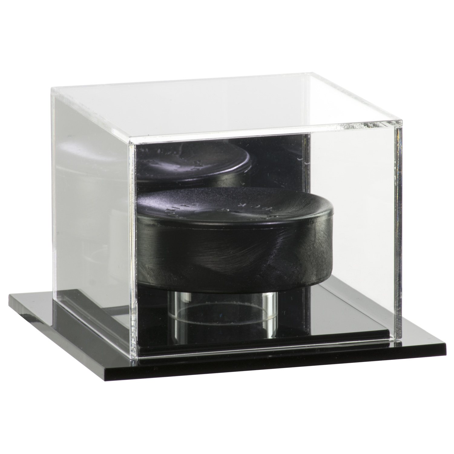 Perfect Cases Triple Hockey Puck Glass Display Case 