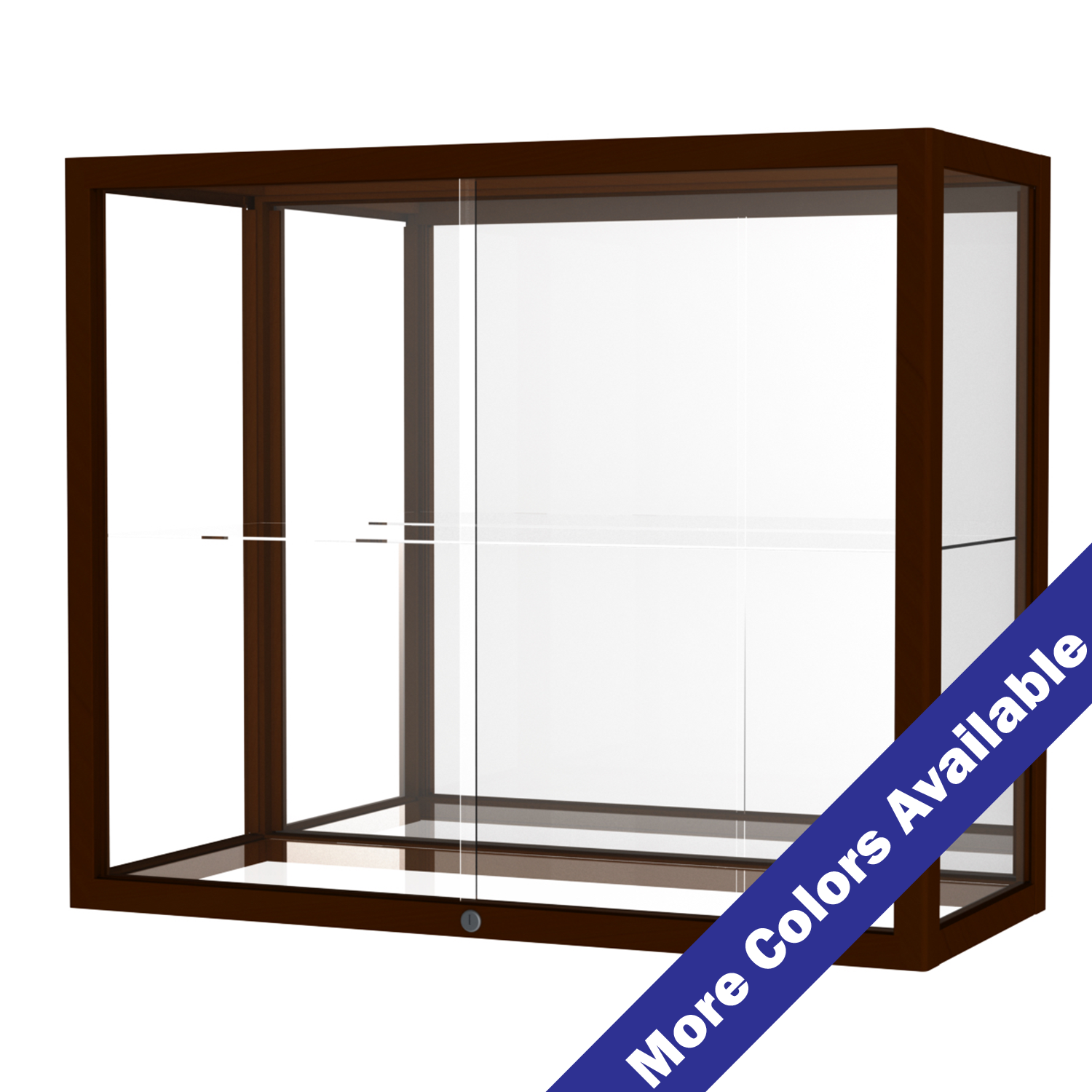 Wooden Mirrored Single Shelf Display Case shopPOPdisplays