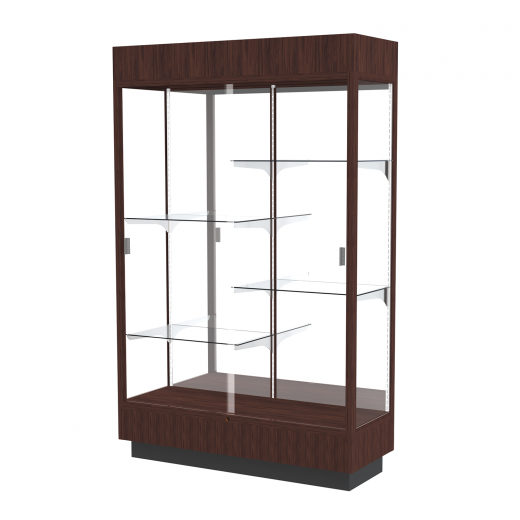 4 Wide Wooden Lighted Full View Display Case With Sliding Doors Popdisplays 4 Wide Wooden Lighted Full View, Sliding Glass Door Display Case