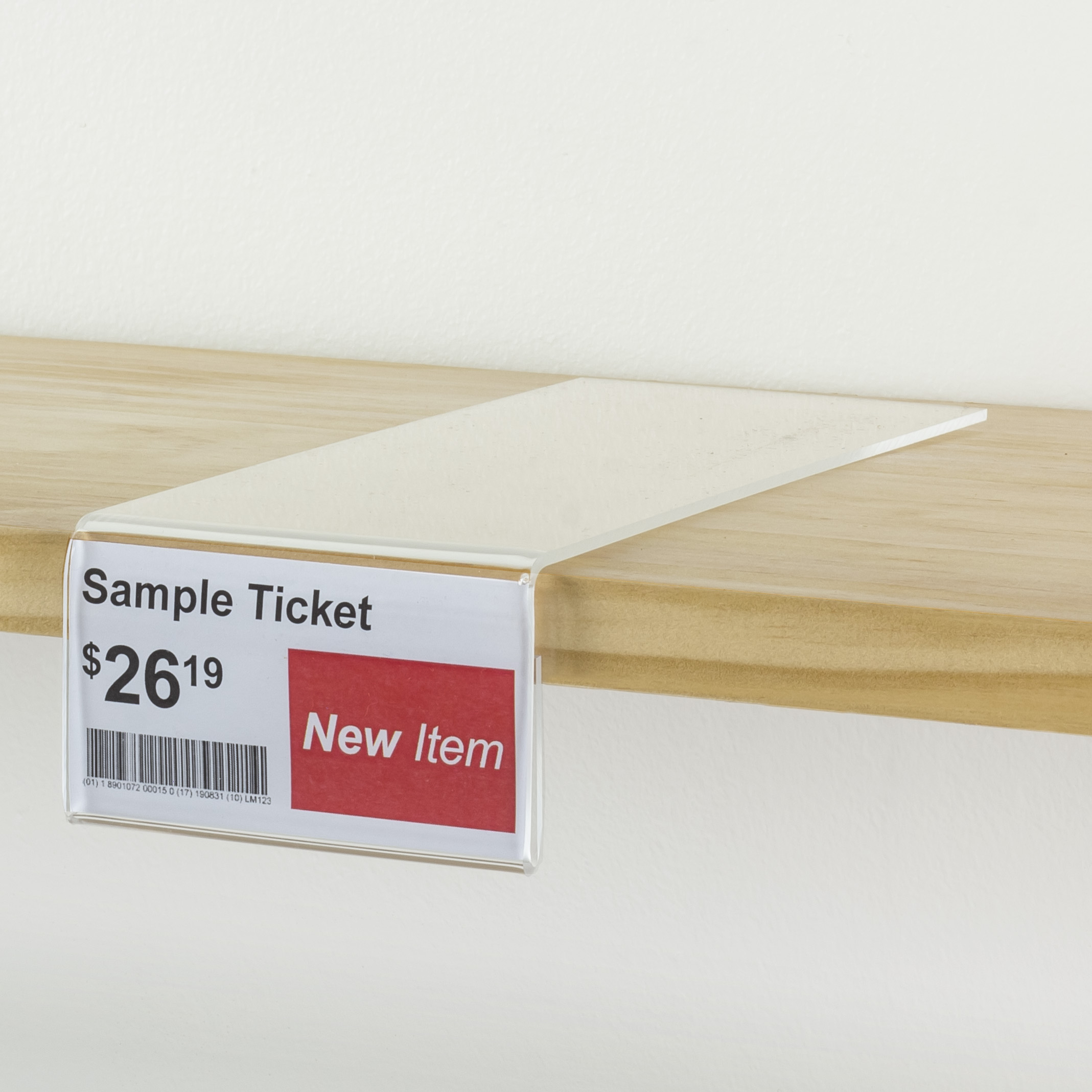 2"H x 3.5" W Shelf Talker Acrylic Sign Holder Plexiglass shopPOPdisplays