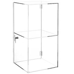 Acrylic Locking 1 Shelf Square Display Case