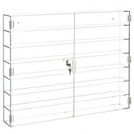 Acrylic Locking 5 Shelf Front Opening Wall Mount Display Case