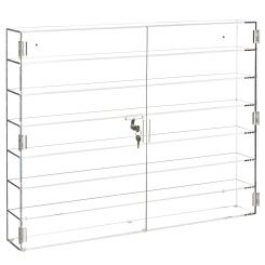 Acrylic Locking 6 Shelf Front Opening Wall Mount Display Case