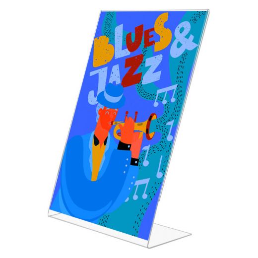 Slant Back Plastic Sign Holder