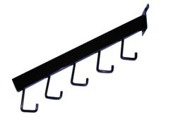 5-Hook Black Slatwall Waterfall Faceout