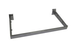 Chrome Slatwall C-Rail with Rectangular Tube