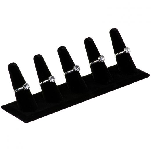 Black Five Finger Ring Display