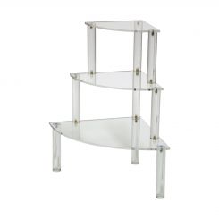 Three Tier Acrylic Corner Shelf