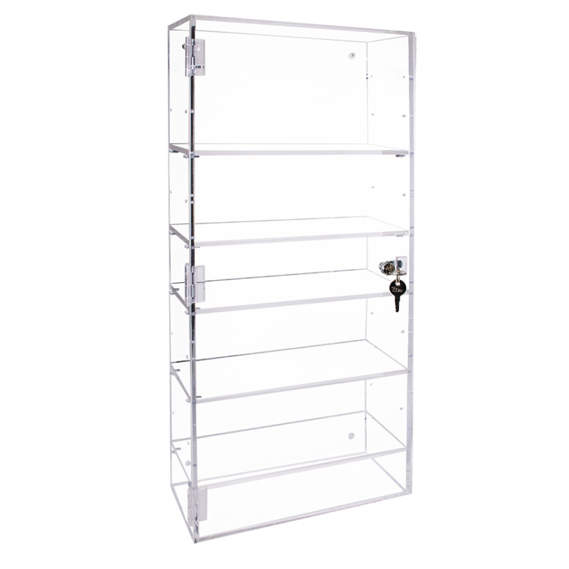 Acrylic Locking Cabinet with 5 Adjustable Shelves