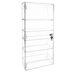 Acrylic Counter Top Display Case 12" x 6.5" x 23.5" Locking Cabinet Showcase Box 