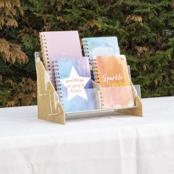 Wood and Acrylic 2 Tier Countertop Display, Collapsible