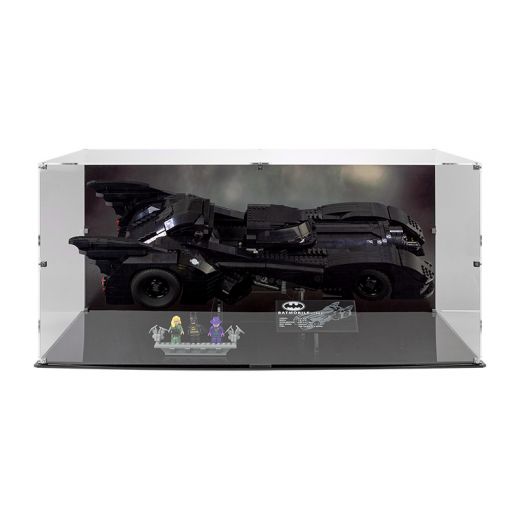 Display Case | Lego DC Batman 1989 Batmobile 76139 w/ Printed Graphic Back Panel | Acrylic Display Case for Lego Sets