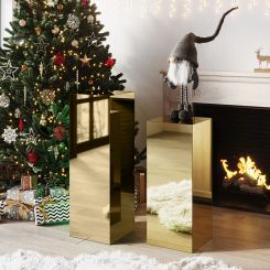 Gold Mirrored Pedestal