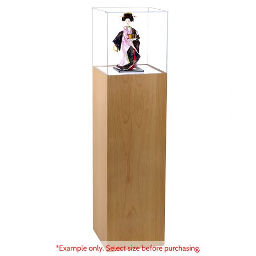 Cherry Wood Lighted Display Case with Acrylic | shopPOPdisplays