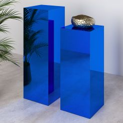 Blue Mirrored Pedestal