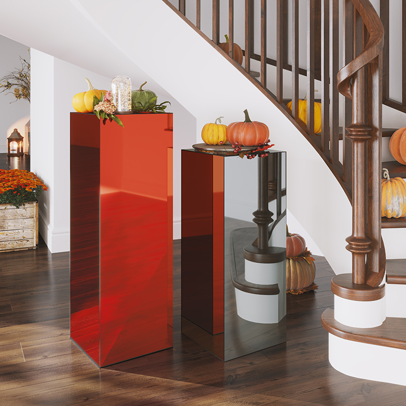 Black Mirror Pedestal 15x15x42 - Quick Ship | shopPOPdisplays