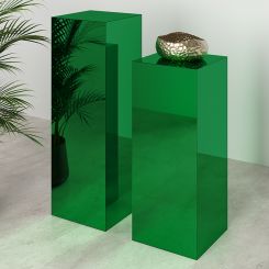 Green Mirrored Pedestal