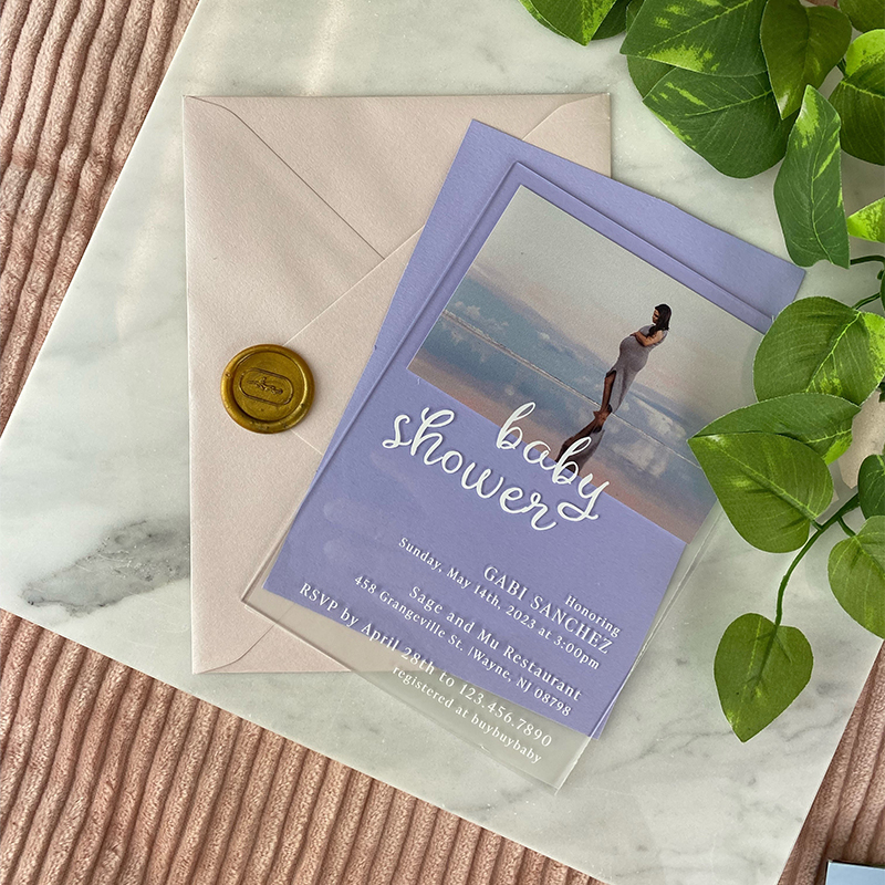 Custom Printed Acrylic Invitations 5" x 7" (pack of 50) shopPOPdisplays