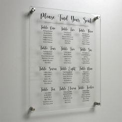 Custom Printed Acrylic Sign with Standoffs Option